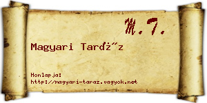 Magyari Taráz névjegykártya